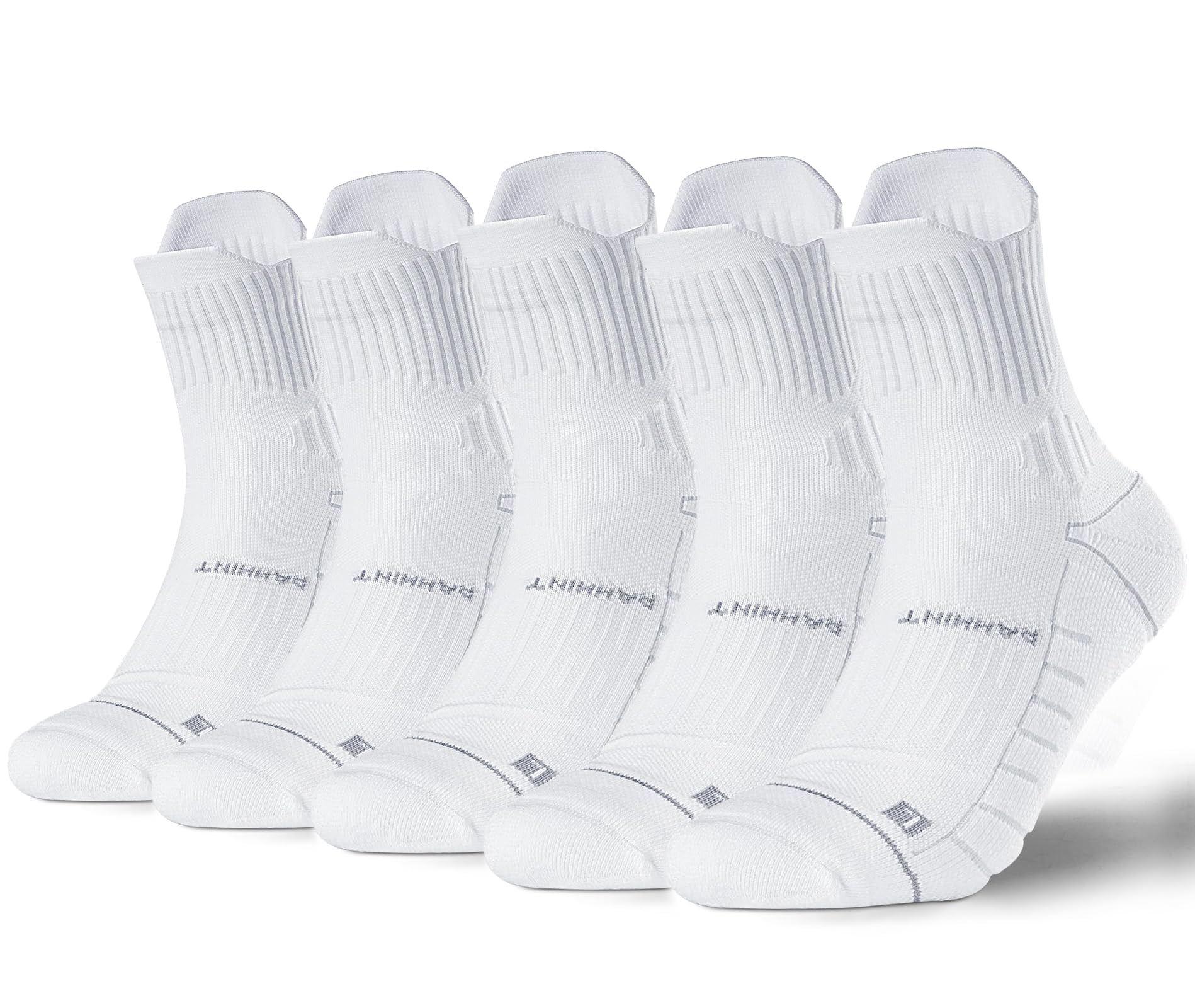 Rahhint 5 Paar Coolmax Wandersocken Sommer Quarter Anti-Blasen Atmungsaktiv Trekkingsocken Kurz Outdoor Laufsocken für Herren Damen