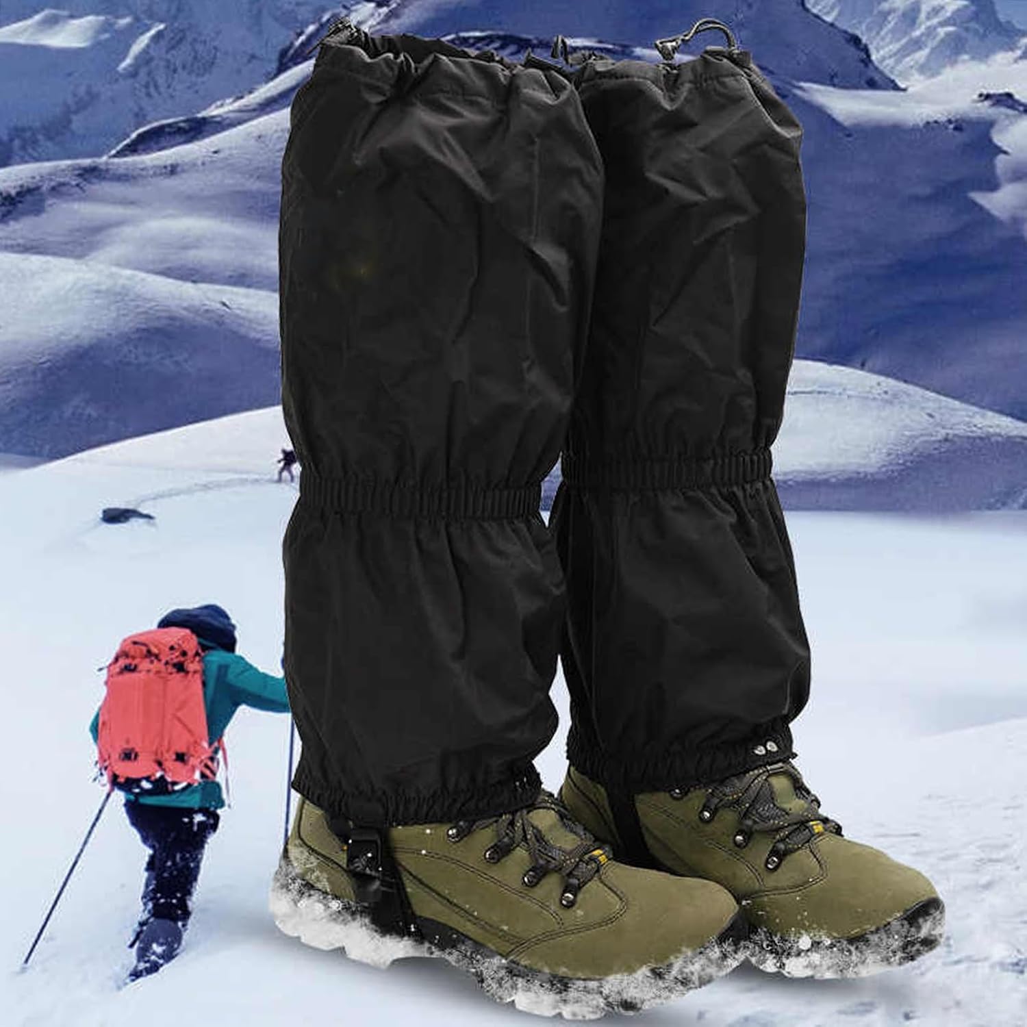 Snow Gaiters for Hiking Boots,Lightweight Shoe Leg Gaiters for Men Women,for Boots,Trail Running,Snowshoeing