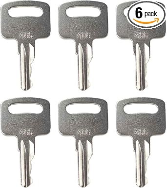 6PCS 455 Ignition Keys Heavy Equipment Forklift Key 104466 Compatible with Boo-m Lifts Scissor Lift Gen-ie Skyjack Te-rex JL-G Snor-kel Snor-kel Man-Lift Upright