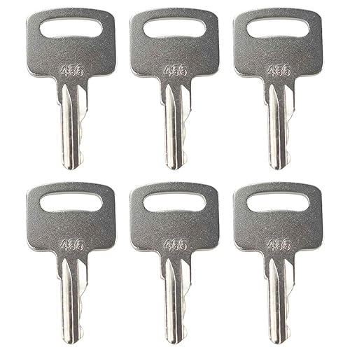 6PCS 455 Ignition Keys Heavy Equipment Forklift Key 104466 Compatible