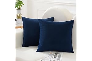 JIAHANNHA Velvet Navy Blue Throw Pillow Covers: Comfort and Style United