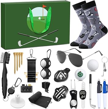 iZoeL 24 in1 Golf Gift Box for Men   Valentine s Day Gift for Him | Golf Accessories & Essentials Set | Fun Gifts for Golfers Boyfriend Husband Dad Retirement & Birthday Presents
