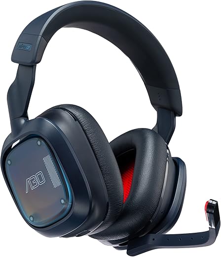 Logitech G Astro A30 Lightspeed Wireless Gaming Headset, Bluetooth Enabled, Dolby Atmos, Detachable Boom, 27h Battery, USBC Charging, for PS5, PS4, Xbox, Nintendo Switch, PC, Android - Blue