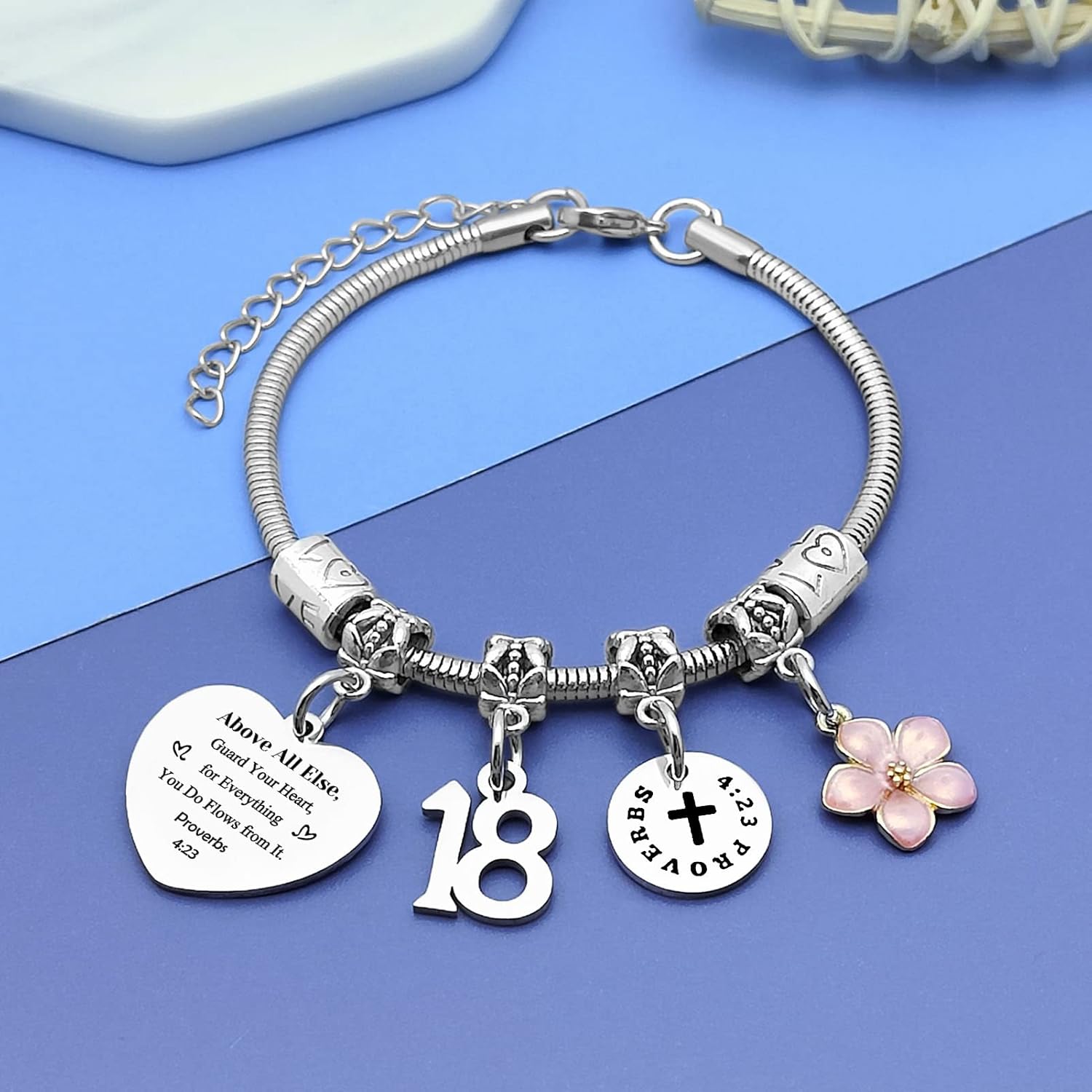 18th Birthday Gifts for Girls Bracelet Jewelry 13th 15th 16th 18th 21st Birthday Gift for Daughter Granddaughter 13 15 16 18 21 Years Old Girl Gift Happy Birthday Bracelet Gift for Friend Sister Teen - Image 5