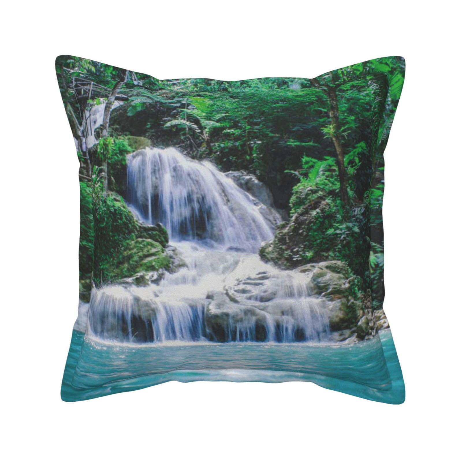 Housse de coussin en cuir 50x50 imprimé Sates of Water pour canapé