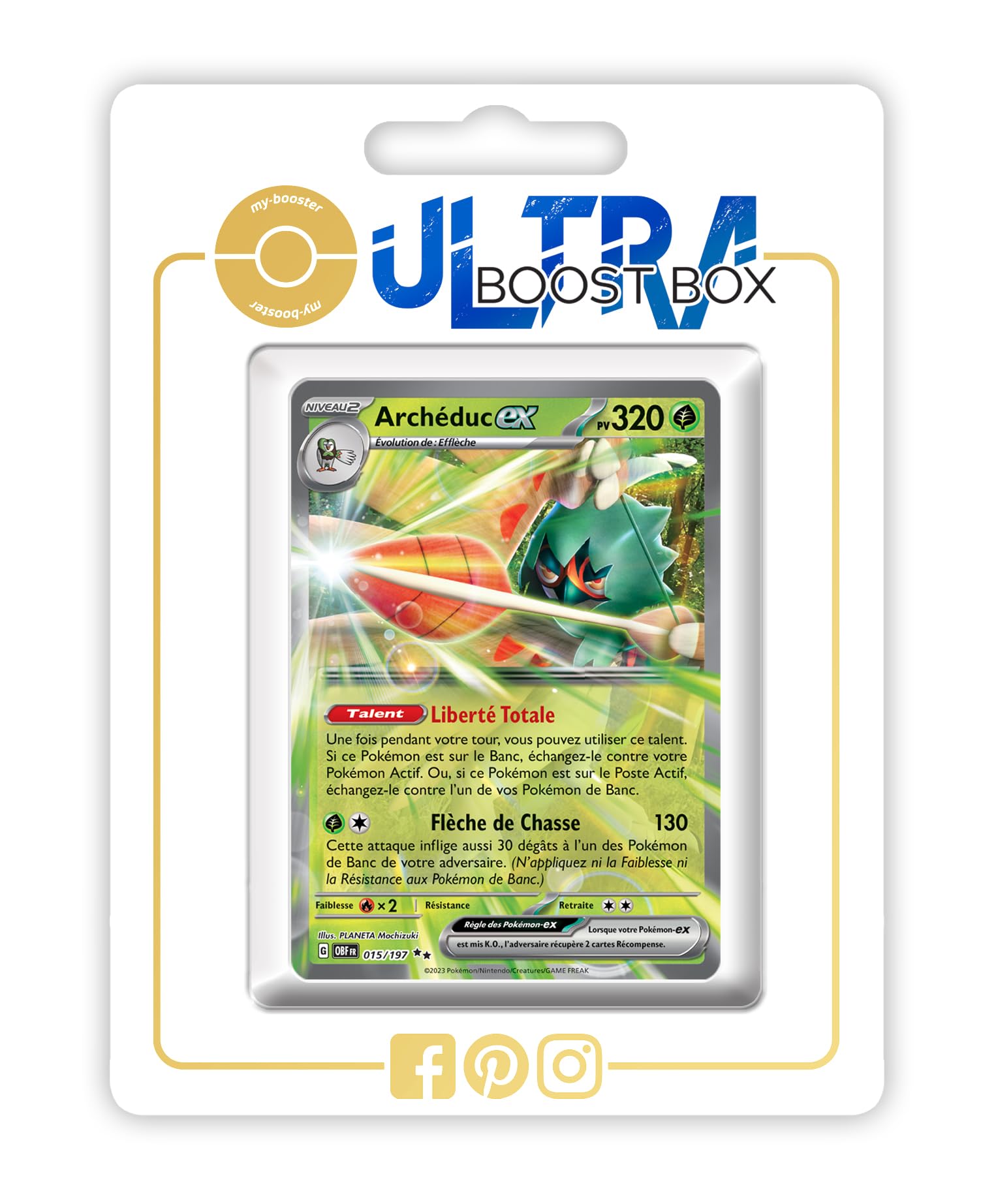 Archéduc ex 015/197 Flammes Obsidiennes carte Pokemon