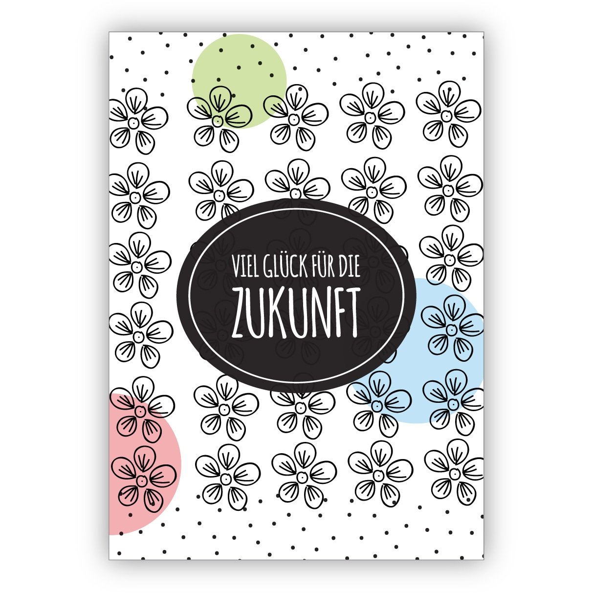 Im 16er Glückwunsch Set: Ob zum Abitur, zur Hochzeit oder zum Examen die Glückwunschkarte mit Blumen: Viel Glück für die Zukunft • schöne Gruss Klappkarte mit Umschlag für Lieblingsmenschen