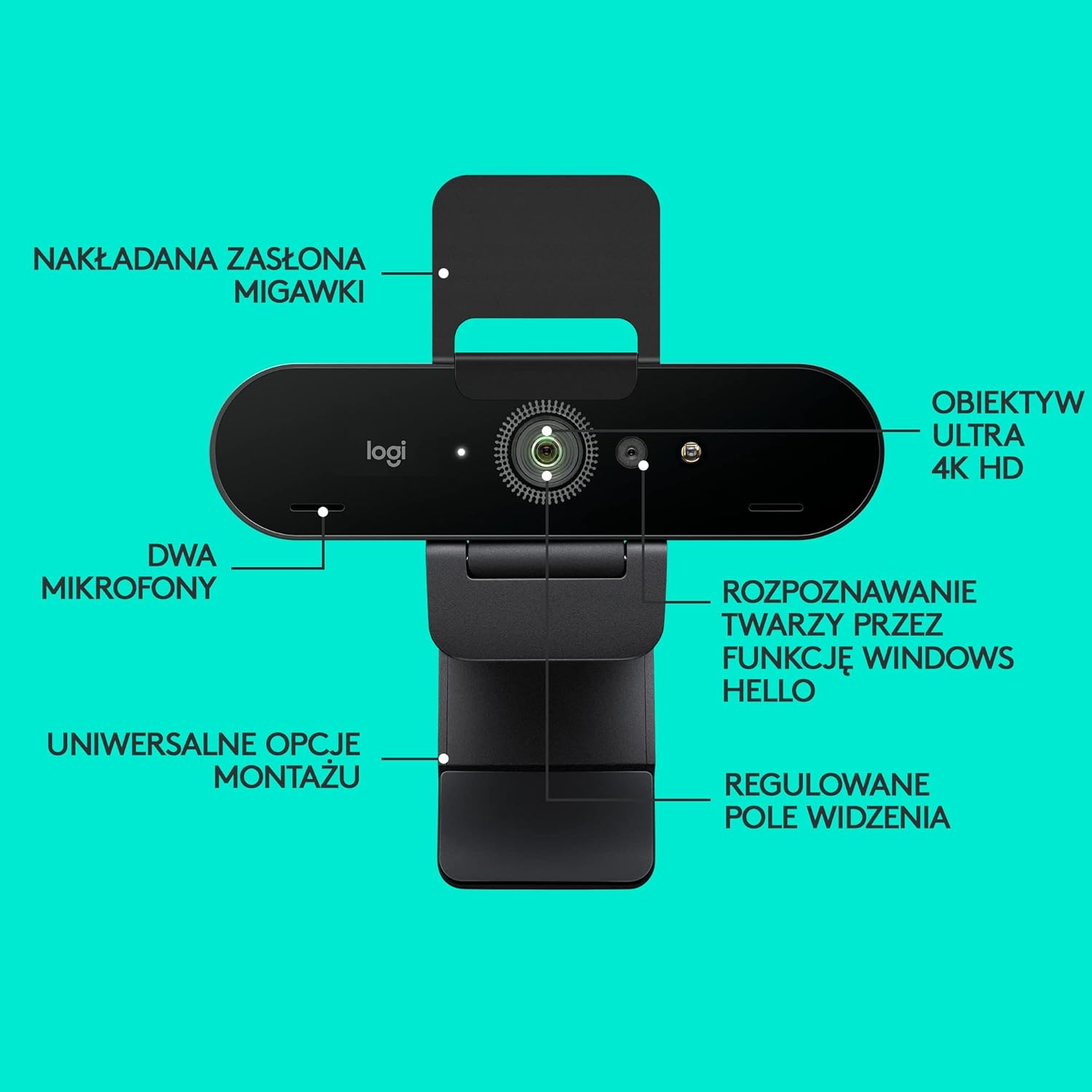 Logitech BRIO Stream USB 3.0 Nero Webcam