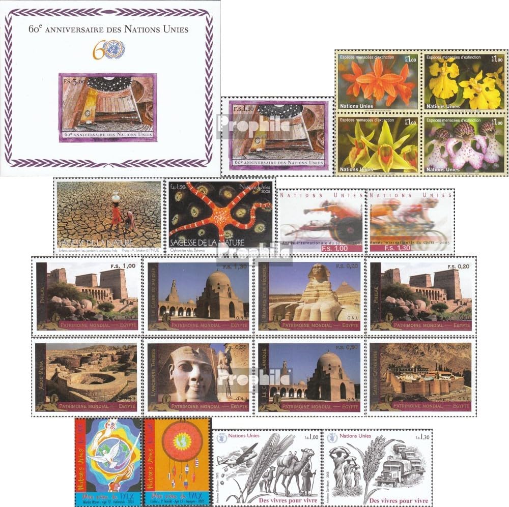 UN - Geneva 508-529 (Complete.Issue.) Volume 2005 completeett unmounted Mint/Never hinged ** MNH 2005 Orchids, Sports, Egypt U.A. (Stamps for Collectors)