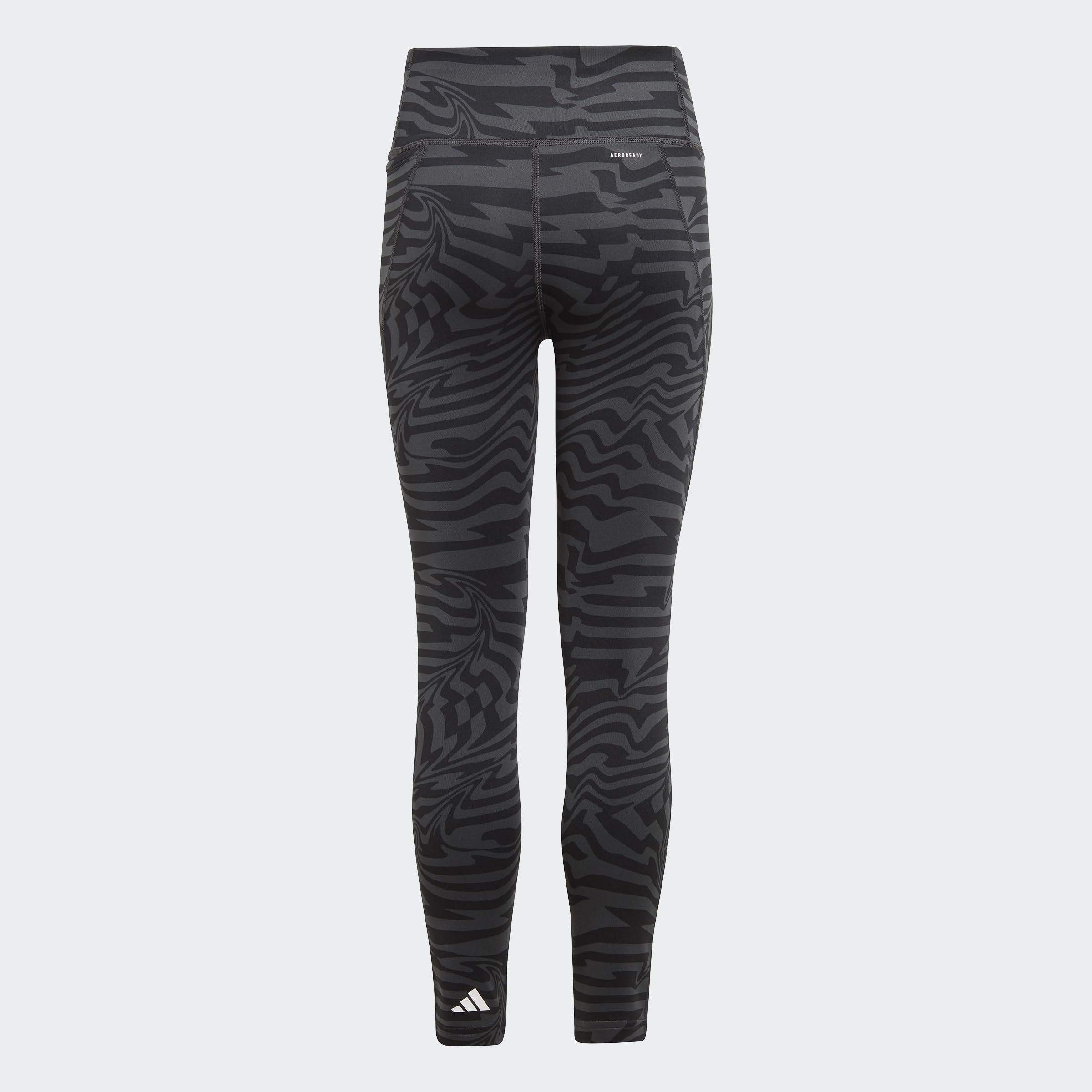 adidas Mädchen Tights Aeroready Allover Print Optime 7/8 High-Rise Pocket Leggings Kids