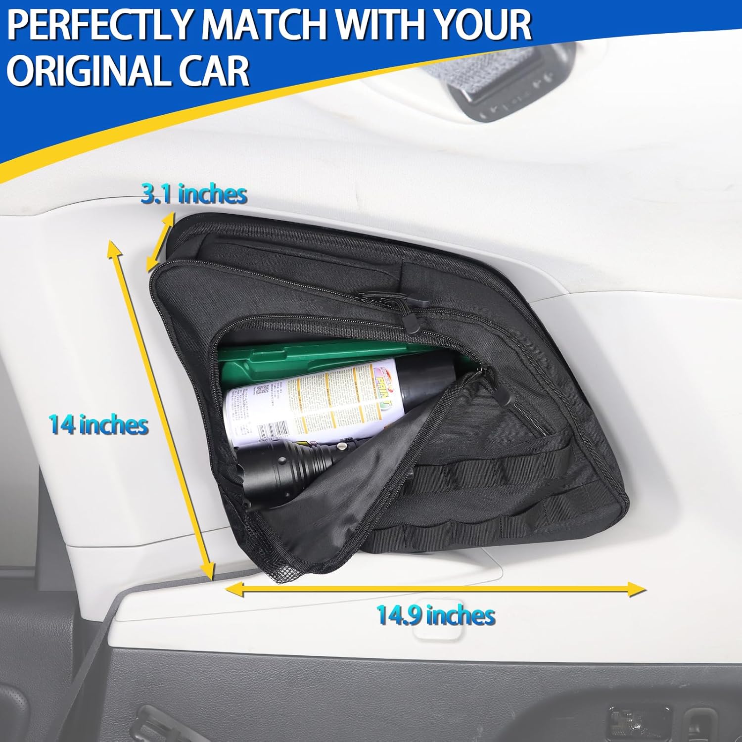 Rear Trunk Storage Organizer Box Compatible with Subaru Forester 2013-2018, Rear Right Window Storage Organizer Bag, Interior Storage Accessories(Right Side)