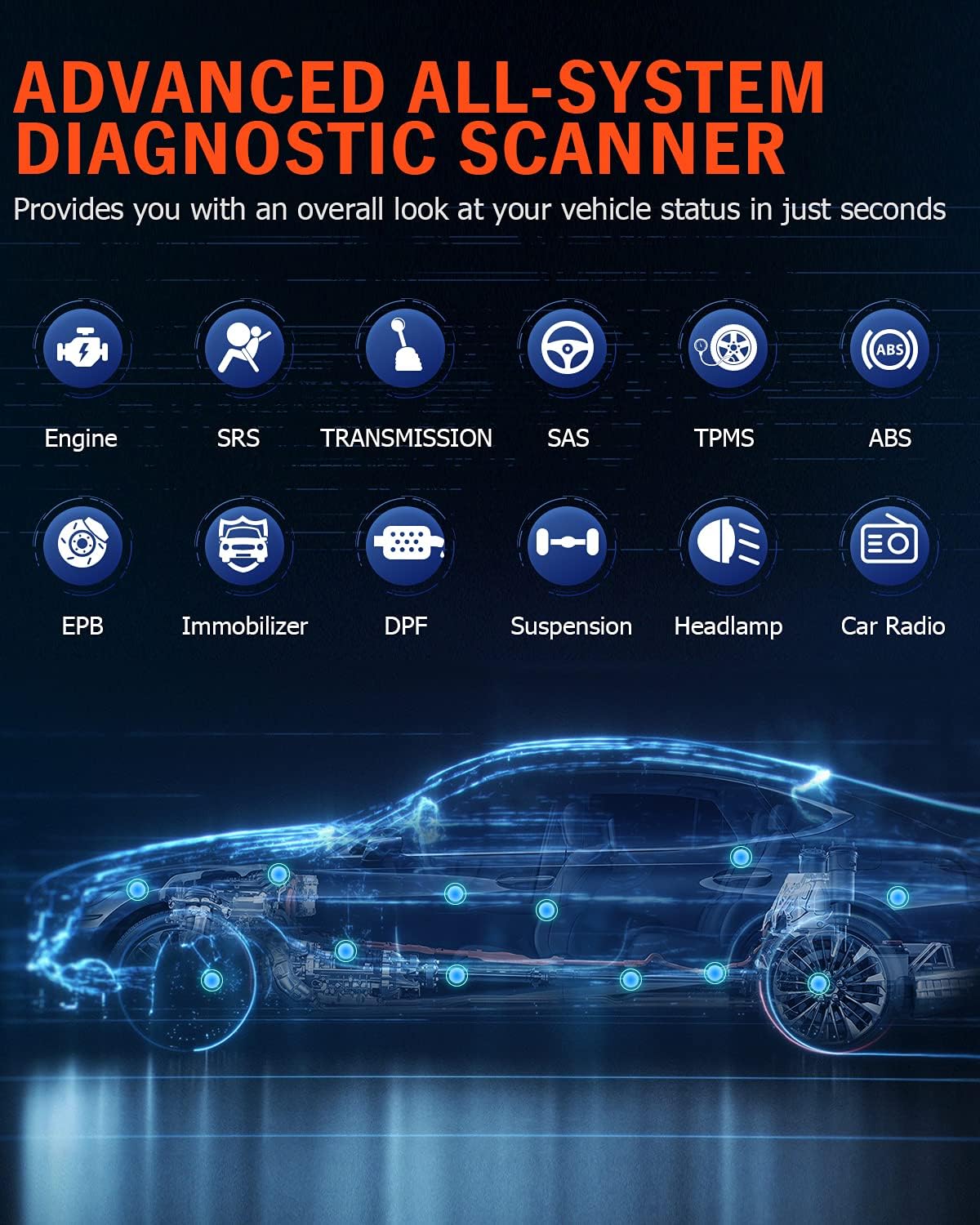 ANCEL FX9000 all system diagnostic capabilities