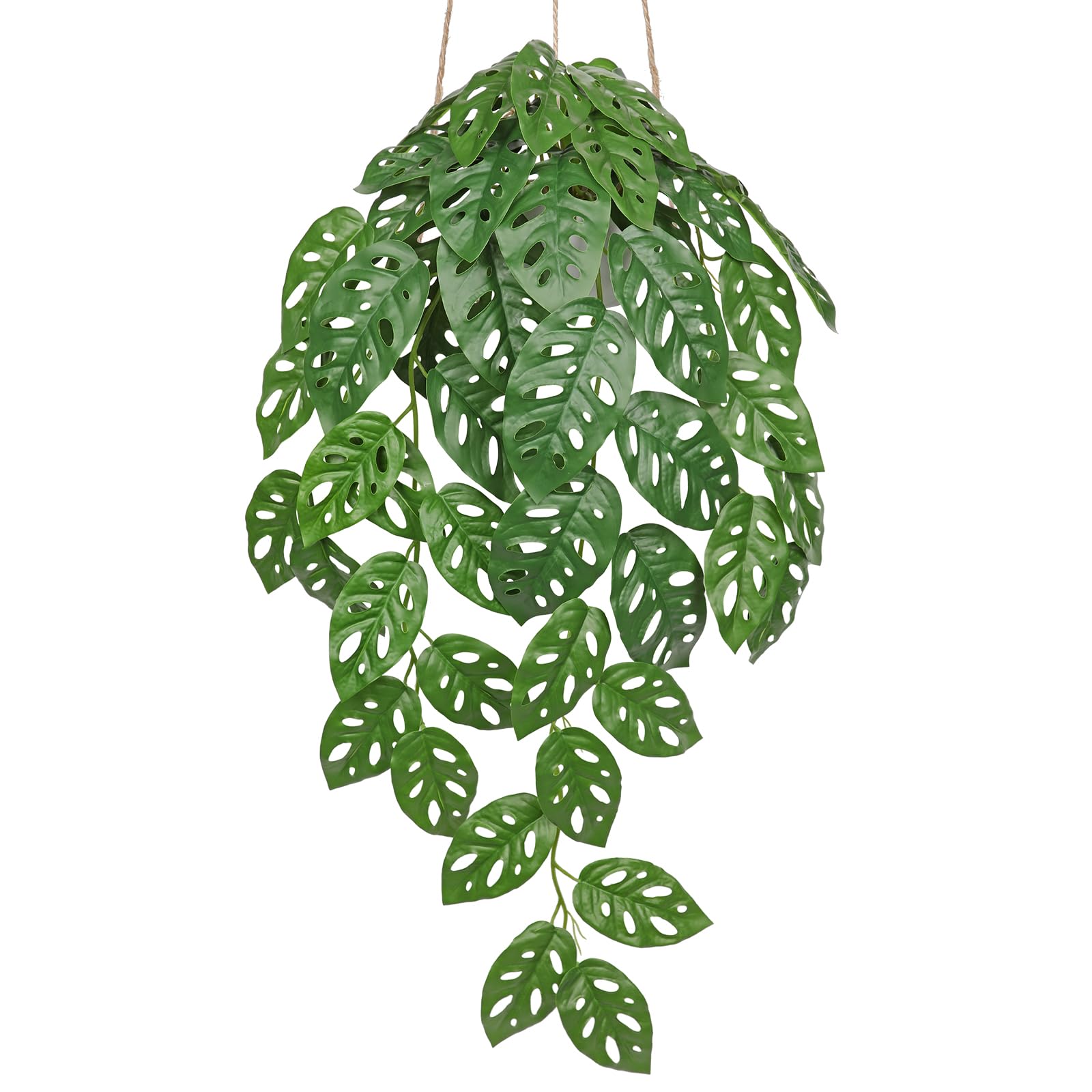 Faux Hanging Plants 28" Fake Hanging Plants Artificial Decor Small Hanging Plant with Pot Artificial Hanging Plants Indoor for Bedroom Wall Bathroom