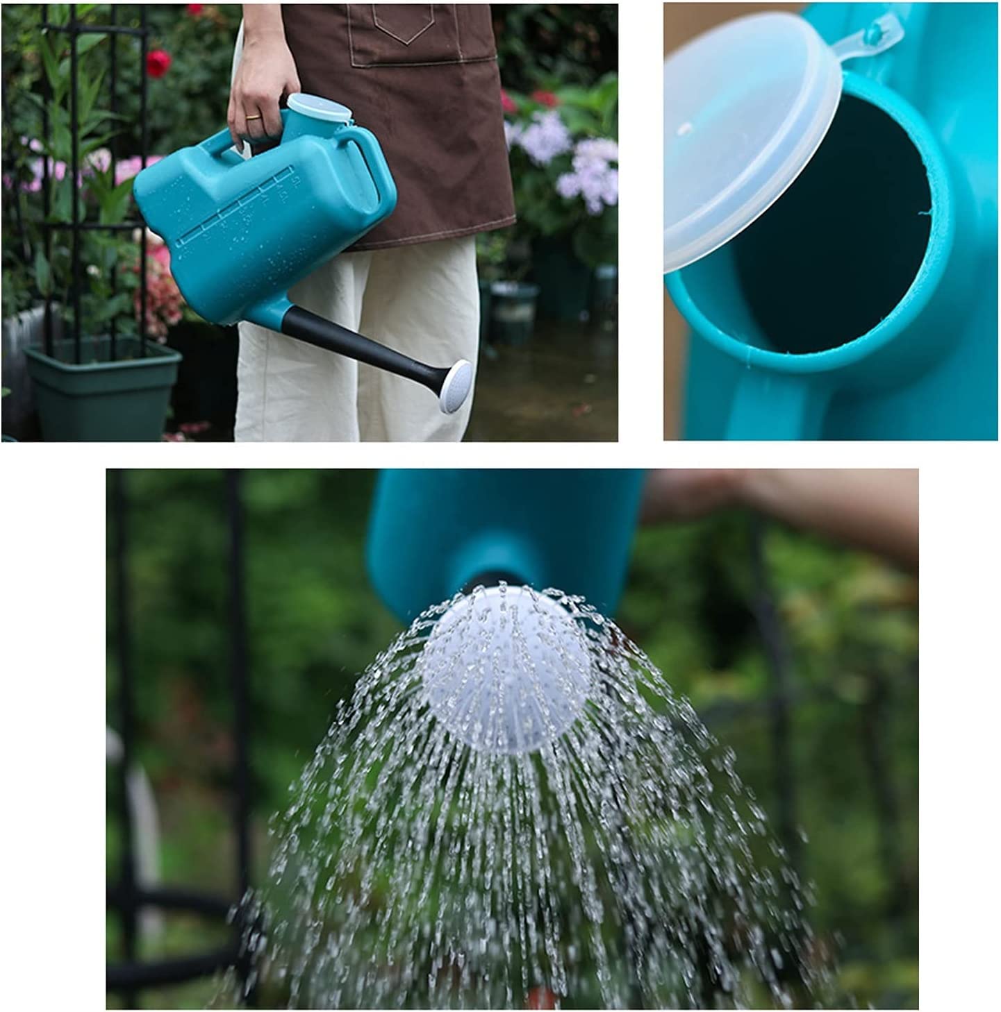 Gießkanne Gießkannen Im Freien Mit Sprinklerkopf, Langer Tülle, Für Zimmerpflanzen, Blumen, Dekorative Moderne Gartengießkannen Gießwerkzeug(Grün,40 * 19.5 * 27cm)