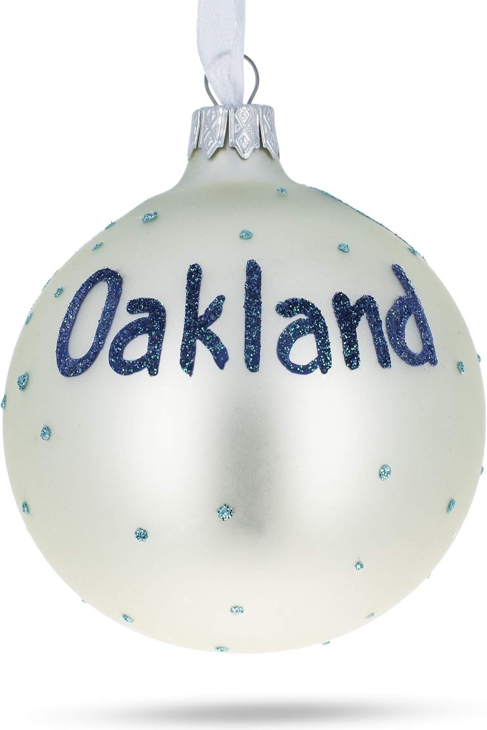 Oakland, California Glass Ball Christmas Ornament 3.25 Inches