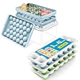 Ice Cube Trays for Freezer - 3 Pack 42 Cubes & 2 Pack 62 Ice Balls
