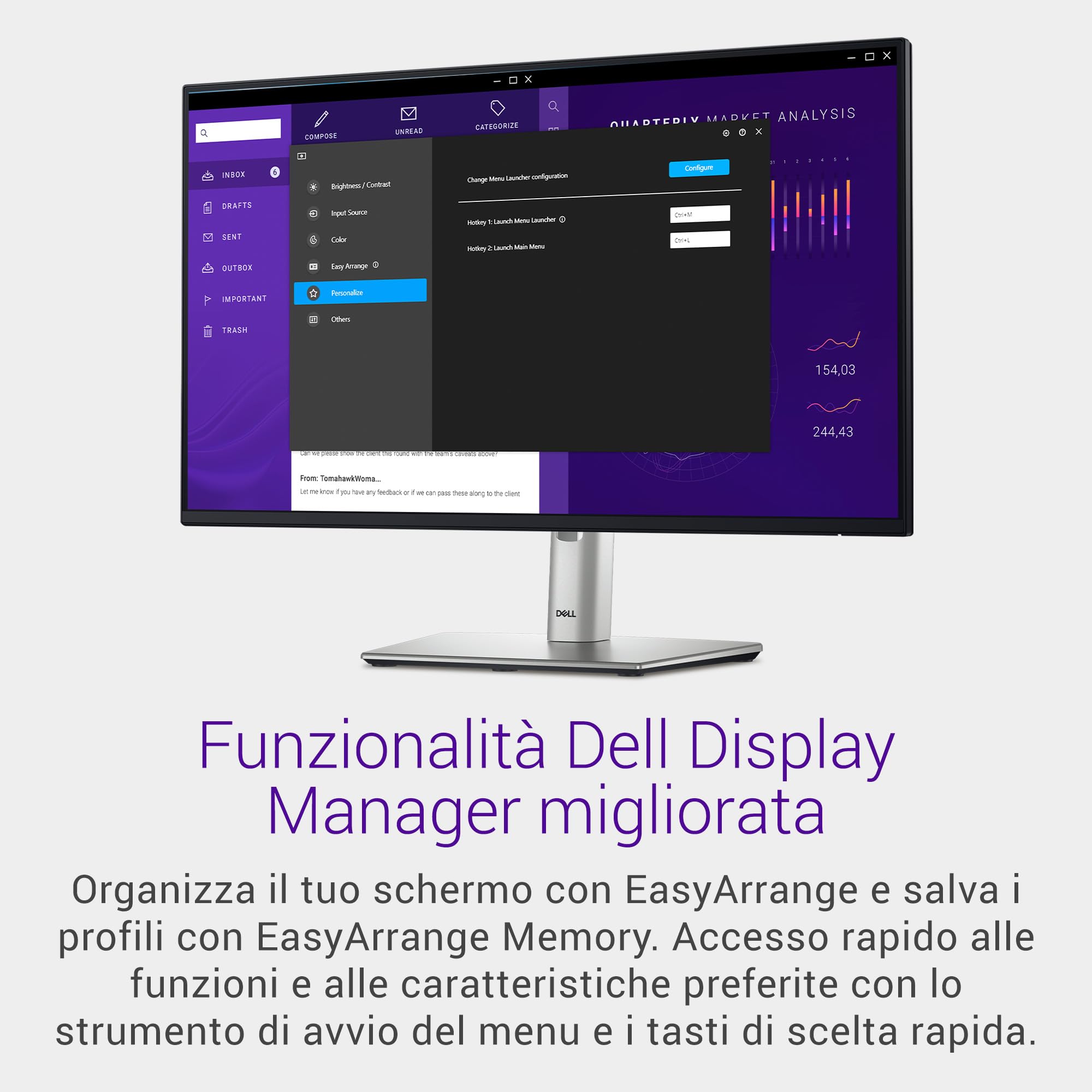 Dell P2425H 24" Full HD 100Hz Monitor IPS 99% sRGB USB-C DisplayPort HDMI Nero