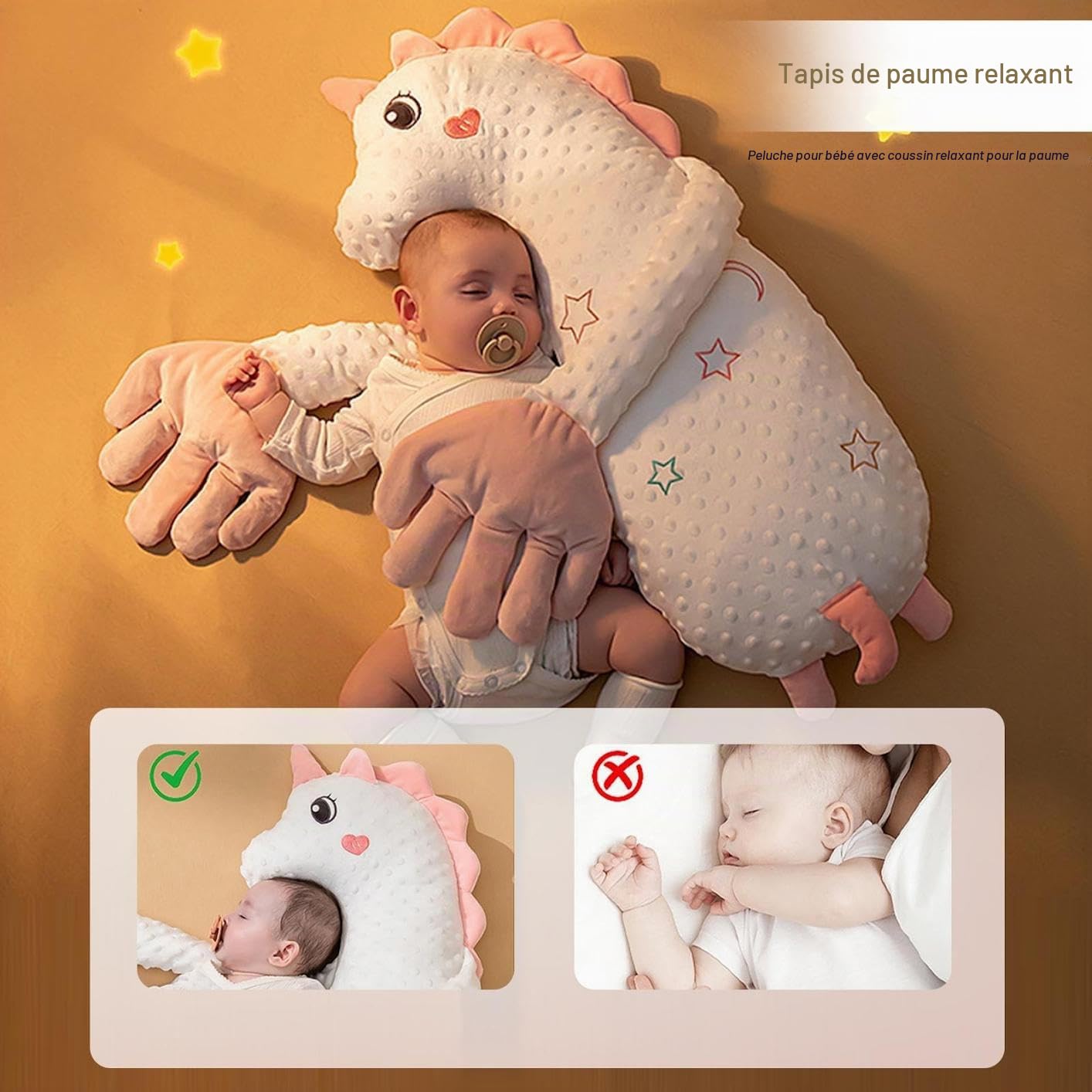 Baby Sleep Sachulta Palm Patting Electric Ripe Animal Sleep Apaise Apaisante Télécommande Vitesse Réglable Bébés Smart Automatique