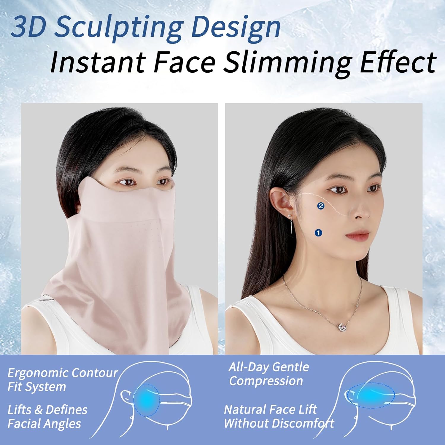 UV Sun Protection Face Mask with Neck Coverage UPF 50+ Face Shield Breathable Design for Summer Outdoor Activities - Image 5