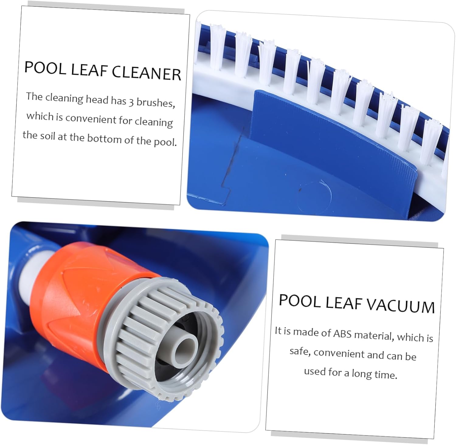 BESPORTBLE Pool Leaf Catcher Vacuum Head Tool Durable Cleaning Accessory for Swimming Pools Fountains and Ponds Compatible with Standard Vacuum Cleaners Easy to Use and Efficient