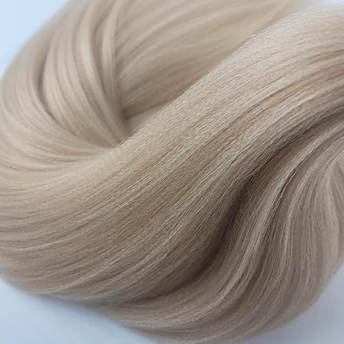Miniatura 6 de Cabello trenzado rubio ceniza preestirado sin nudos, extensiones de cabello sintético falso para trenzar (paquete de 6)