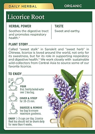 Traditional Medicinals Organic Herbal Tea, Licorice Root, 16-Count (Pack of 3)3