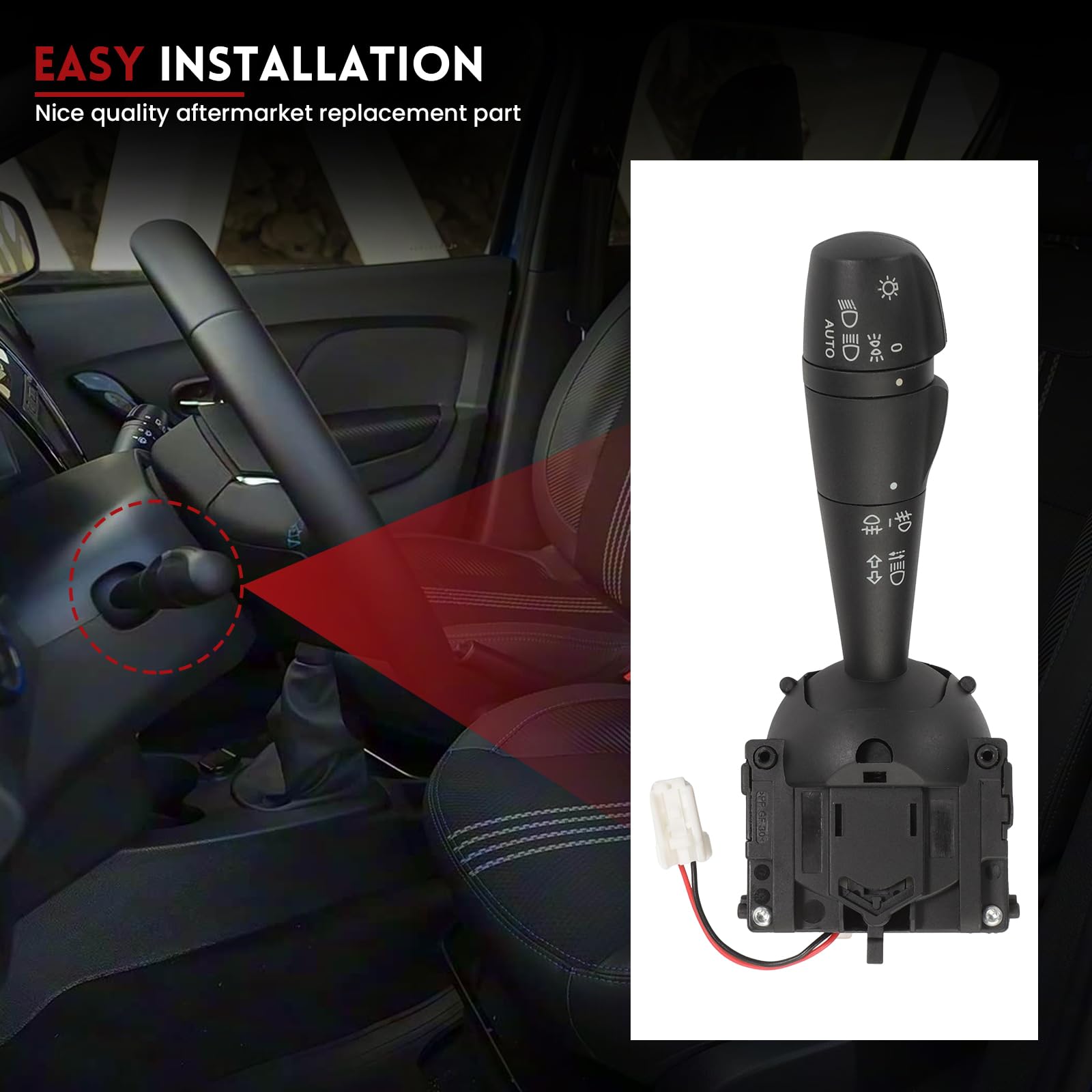 Comando Devioluce per Clio 4 Twingo 3 Trafic 3 Captur 1, 8201167992 Interruttore Colonna Sterzo Devio Luci per Clio IV Captur I Twingo Trafic III Interruttore frecce direzionali 255675887R 255405718R