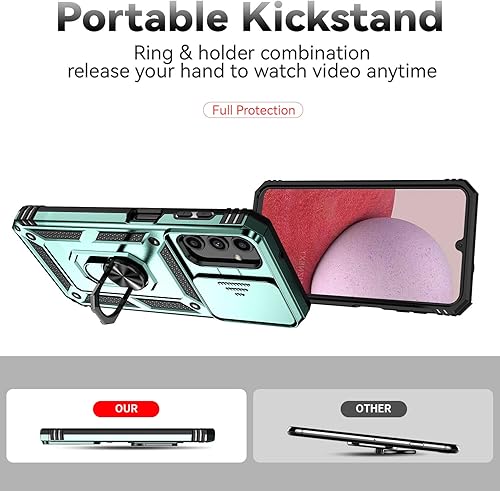 Miniatura 5 de Funda para Samsung Galaxy A14 5G, Galaxy A14 5G, con protectores de pantalla y funda para cámara, grado militar 16 pies. Funda a prueba de caídas