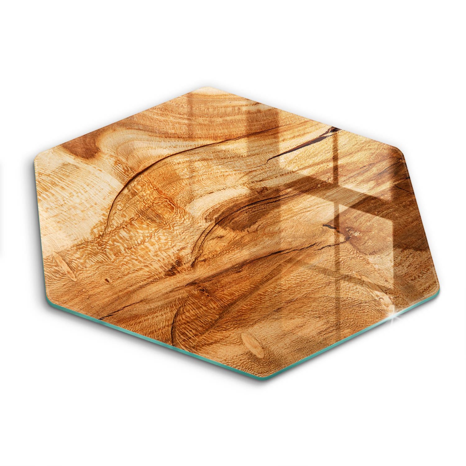 Plaque induction protection 40cm Wallfluent - Cache-plaques hexagonal motif bois
