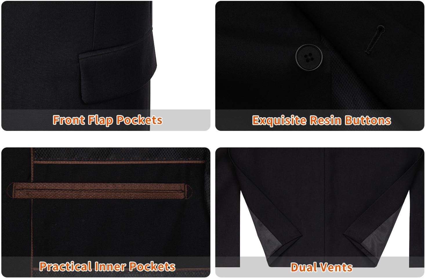 Men's Suit Separates Classic Fit Premium Jacket & Pants Business Travel,Regular & Big and Tall - Image 4