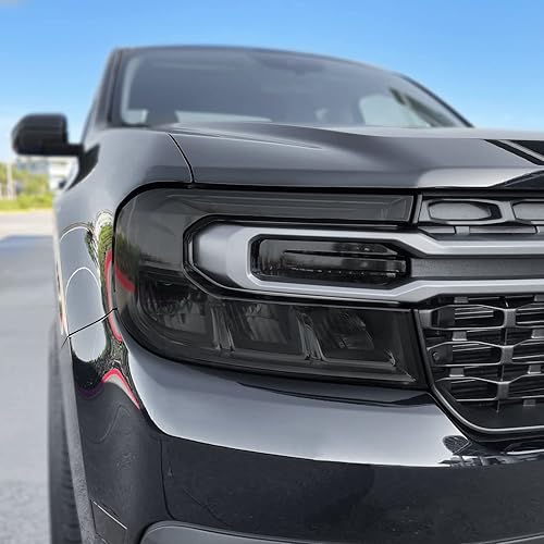 Miniatura 7 de SlickMod Tinte de humo de vinilo precortado para faros Ford Maverick 2022-2023 (2. señal de giro, 35% humo ligero)