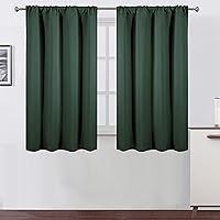 Vista 99 de LEMOMO Cortinas opacas de 42 x 84 pulgadas, juego de 2 paneles de cortinas con aislamiento térmico para oscurecer la habitación, cortinas