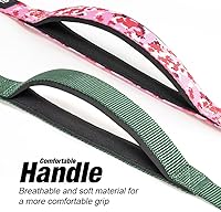 Vista 3 de TSPRO Correa táctica para perro, manos libres, resistente, ajustable, con mango acolchado y cierre de seguridad de metal para caminar, correr, Negro