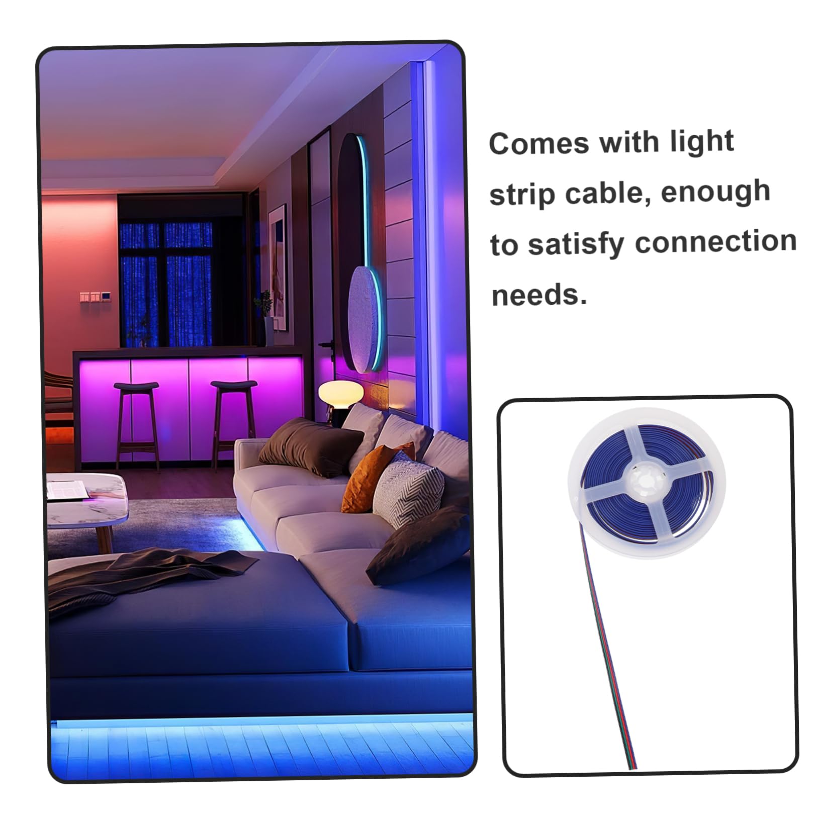 Amosfun 30stücke Pin Rgb Led Lichtleistenverbinder Mit Kabel Praktischer Lötfreier Für Led-streifen Für Kreative Beleuchtungsprojekte
