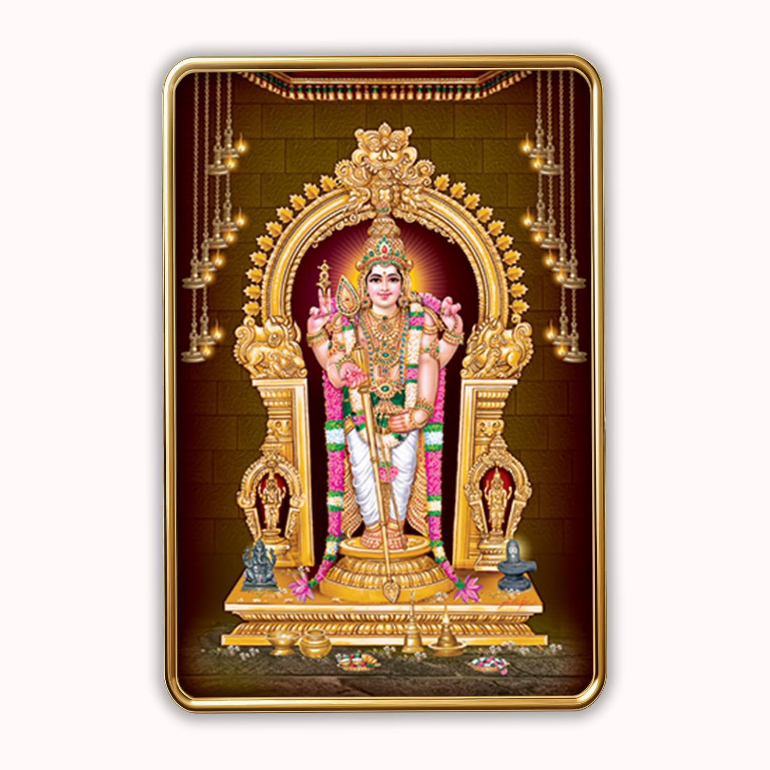 Rajasthani Village Photo Frame - Gold & Sparkle -17