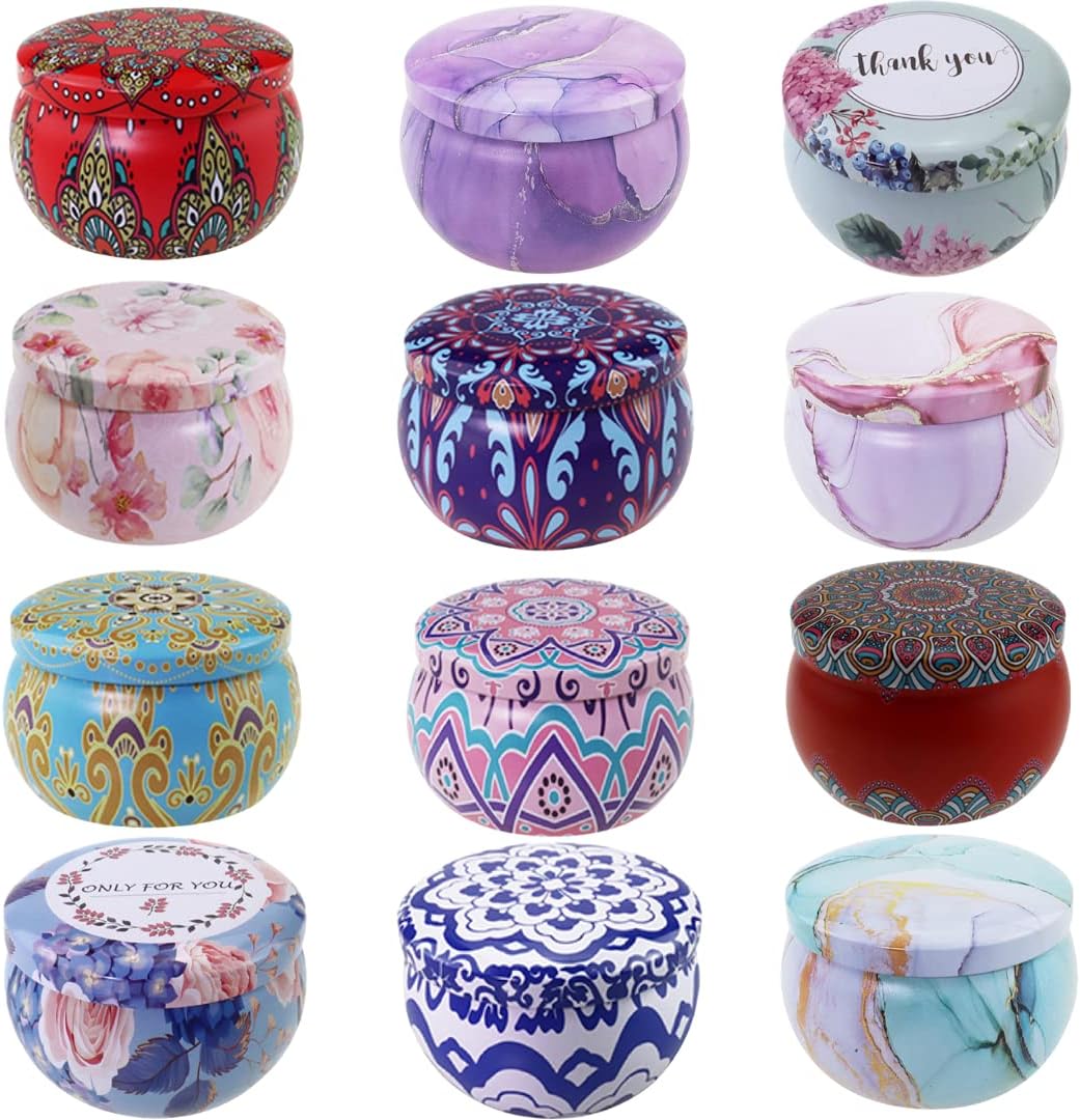 SIXNEA 24 Candle Tins 2.5 oz Small Tins with Lids│ Candle Tins for Making Candles │ Craft Storage │ Containers with Lids for Candle Making, Spice Storage, Arts & Crafts, and More │ by Arkcraft