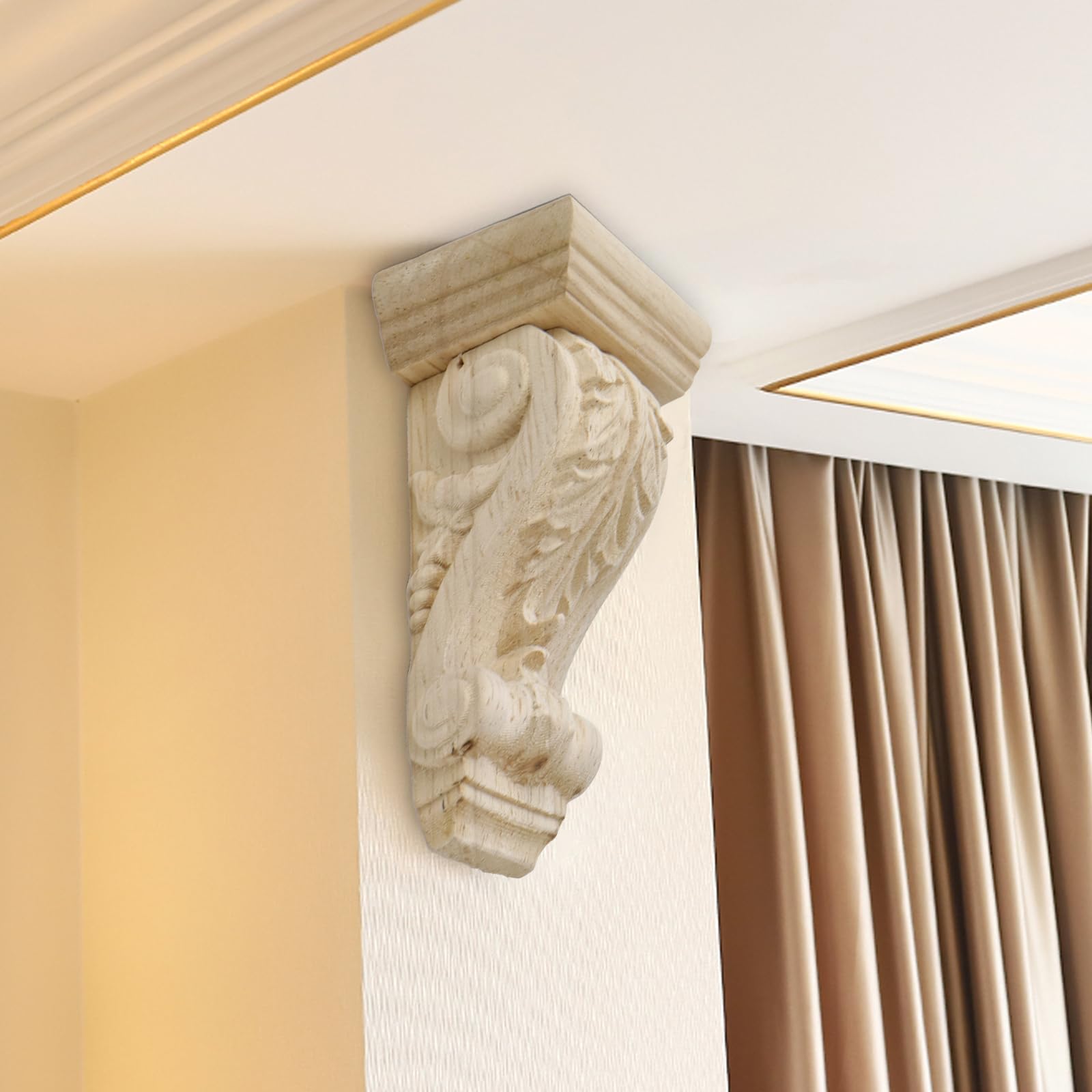 2-Pack Self-Adhesive Corbels - White Plastic Shelf Brackets (12.6x9.5x21.8cm)-1023891