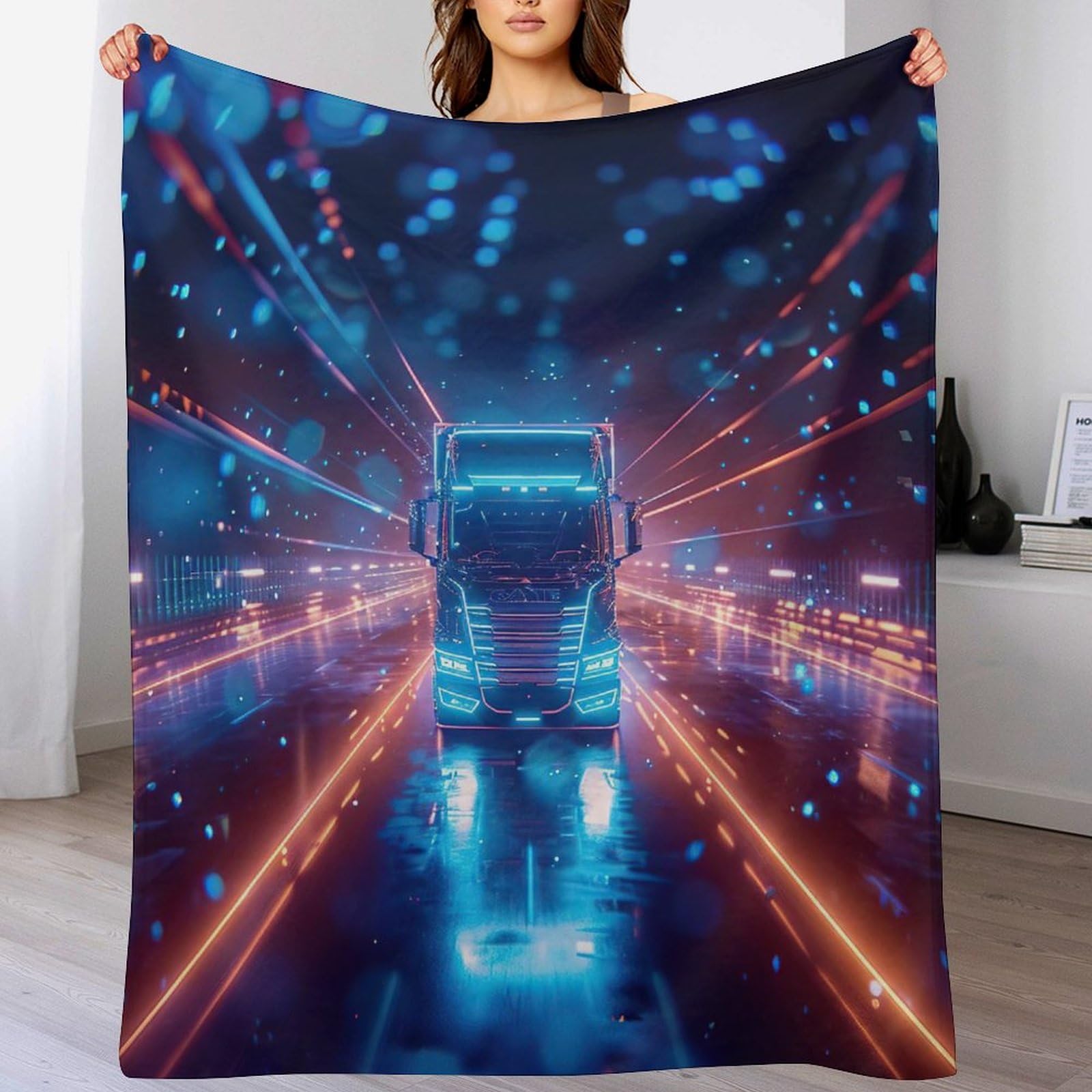 Couverture camion chaude et confortable | Plaid en flanelle douce pour literie de salon