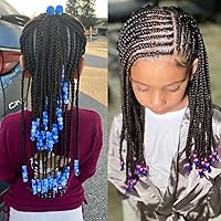Vista 4 de Cabello trenzado para niños preestirado de 16 pulgadas, color negro, Yaki ez, trenzado para niños, trenzas sin nudos