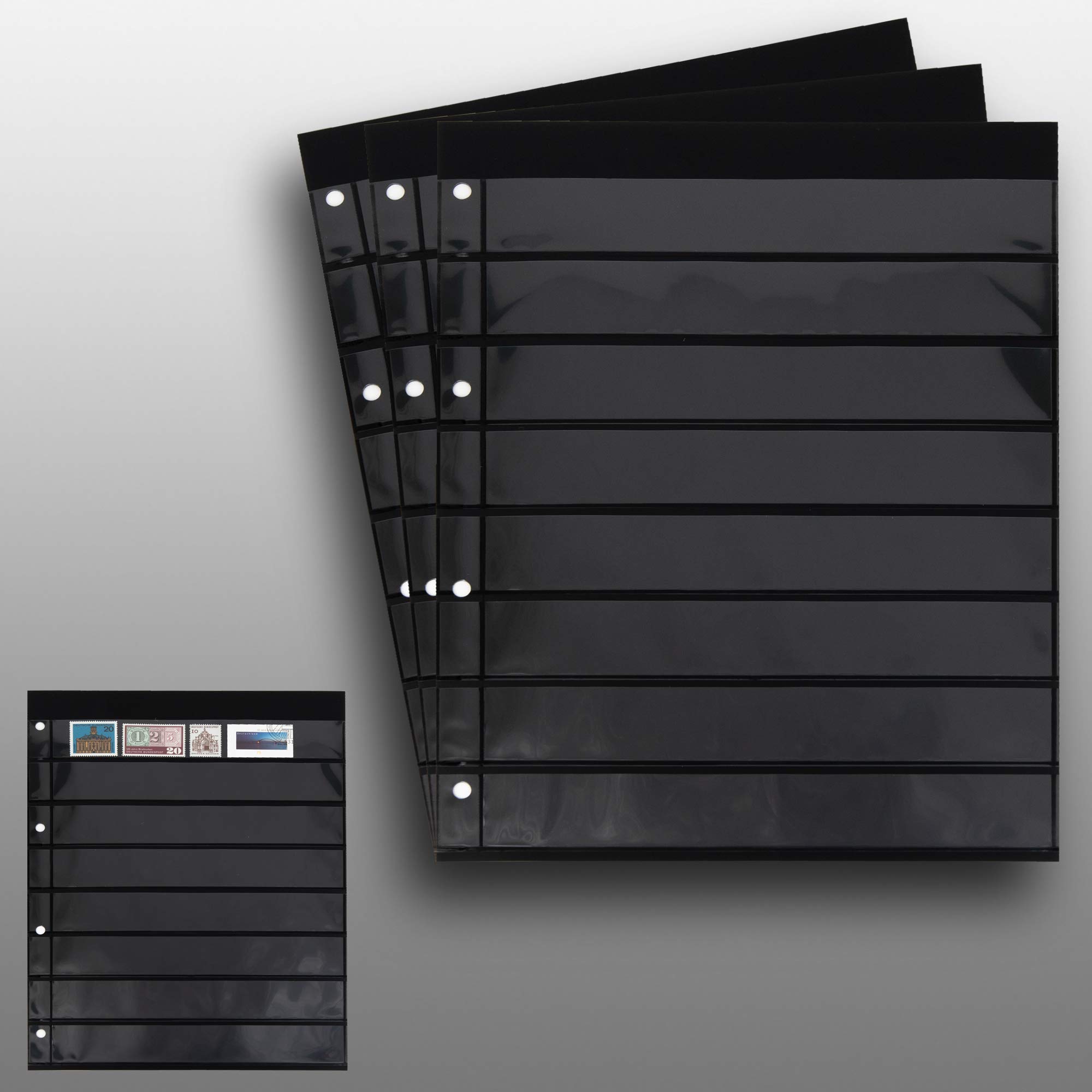 10 Feuilles de Stock Prophila Double Face, Division 8 Voies, 8 Poches