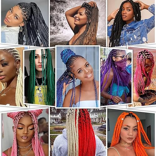 Vista 230 de Brown Braiding Hair 26 Inch Pre stretched Braiding Hair Extensions Yaki Braids Hair Hot Water Setting Synthetic Hair Colored Braiding Hair Pre 30#