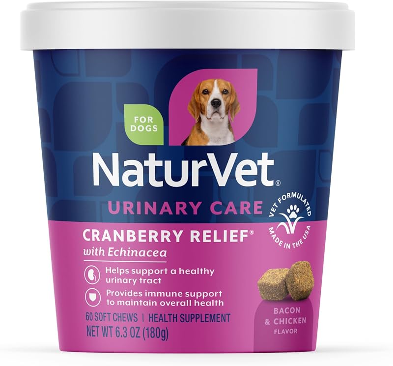 Suplemento Fitoterápico NaturVet Cranberry Relief com Echinacea para Cães — 60 Unidades