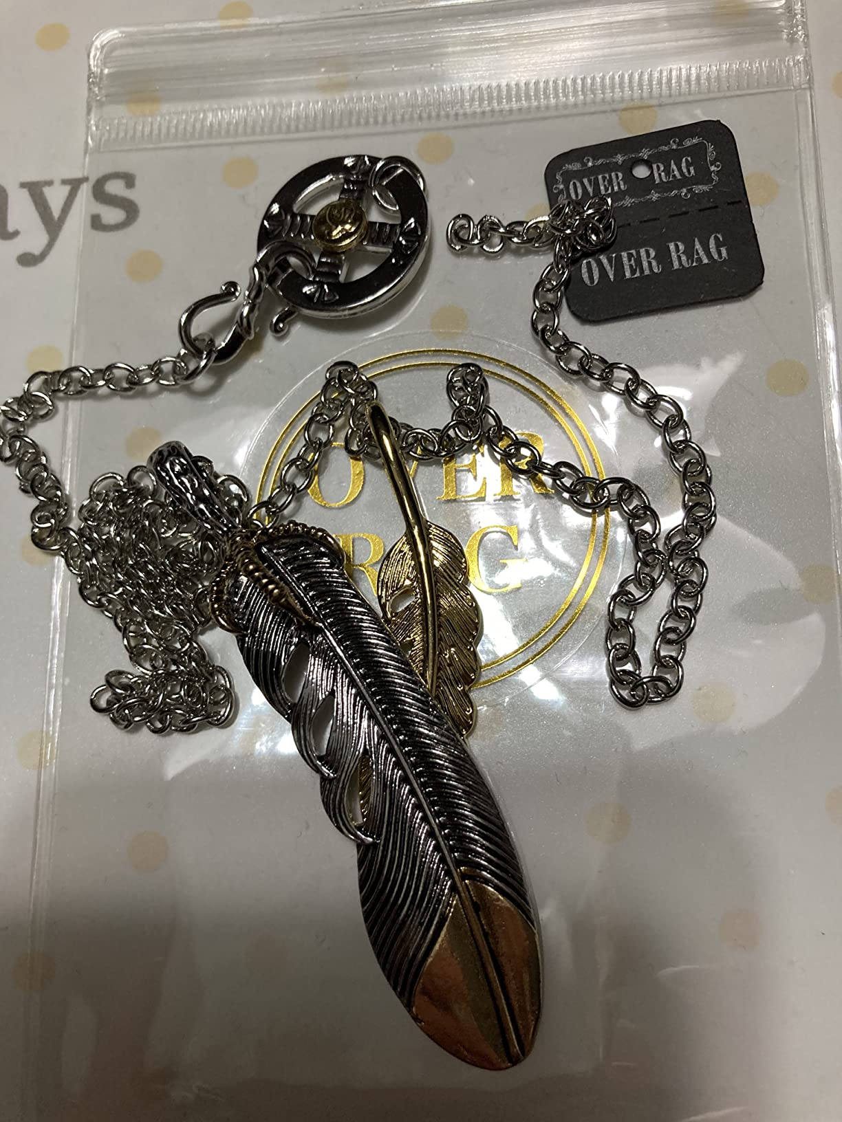 芸能人多数着用モデル ダブルフェザーネックレス ゴールドクロー 先金フェザー ネックレス ゴローズタイプ 羽根 ネイティブアメリカン インディアンジュエリー photo review