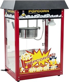 Royal Catering - RCPS-16E - Máquina de palomitas de maíz - tejadillo negro - 1500 W - 8 oz - 16 L/h
