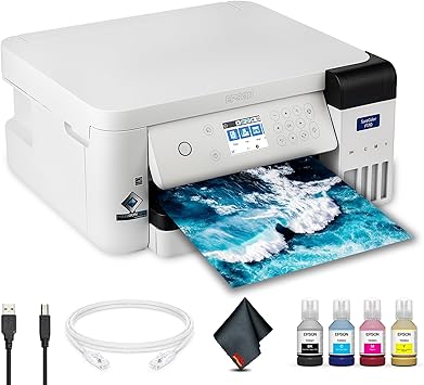 Epson SureColor F170 Dye-Sublimation Printer C11CJ80201 Bundle with Ethernet Cable, USB Cable, Fiber Cloth