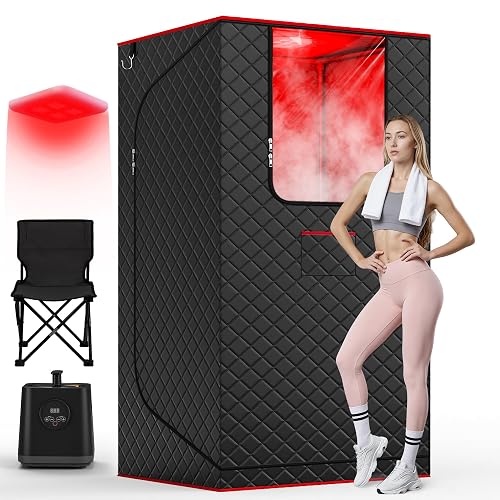 Manastin Portable Steam Infrared Sauna Red product photo (Home Saunas) — ScooterReviewPro review
