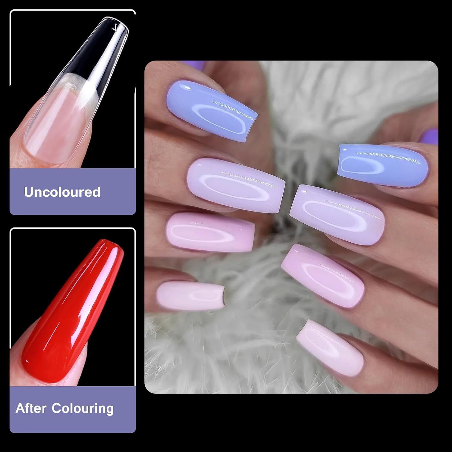600pc Medium Square Fake Nails Clear Press on Nails Medium Gel Nail Tips Square Full Cover False Nail Artificial Fingernail Clear Soft Gel Nail Tip for Acrylic Nail Extension
