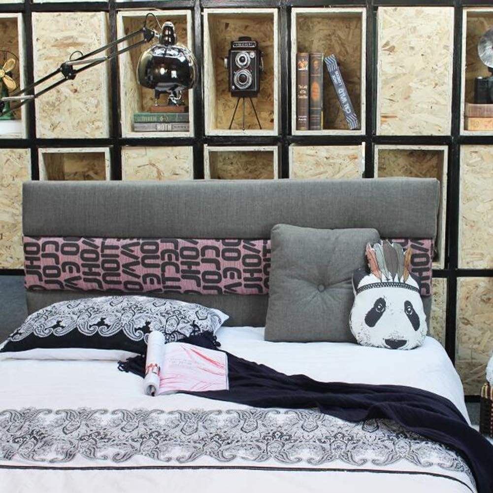 Bed Backrest Cushion Large Upholstered Headboard Reading Pillows for Bedrooms Decoration with Removable Cover 5 Colors 8 Sizes (Color : E Size : 160x60cm) (B 150x60cm)