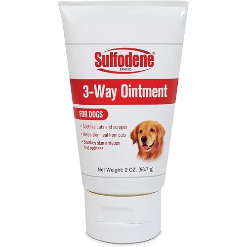Sulfodene Wound Care 3-Way Ointment for Dogs & Puppies, Soothes Cuts, Scrapes, Skin Irritation, and Redness, First Aid Relief that Supports Skin Healing and Comfort, 2 oz