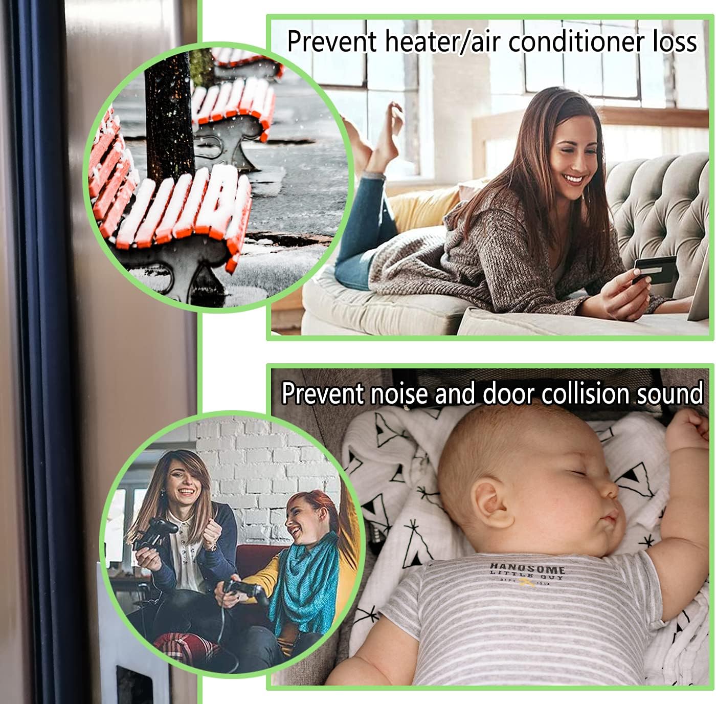 19.68 Feet Weather Stripping Doors Seal Strip to Prevent The Discharge of Cold Air, Self-Adhesive Backing Seals Large Gap(from 1/5 inch to 38/100 inch) Soundproofing Seal Strip - - 